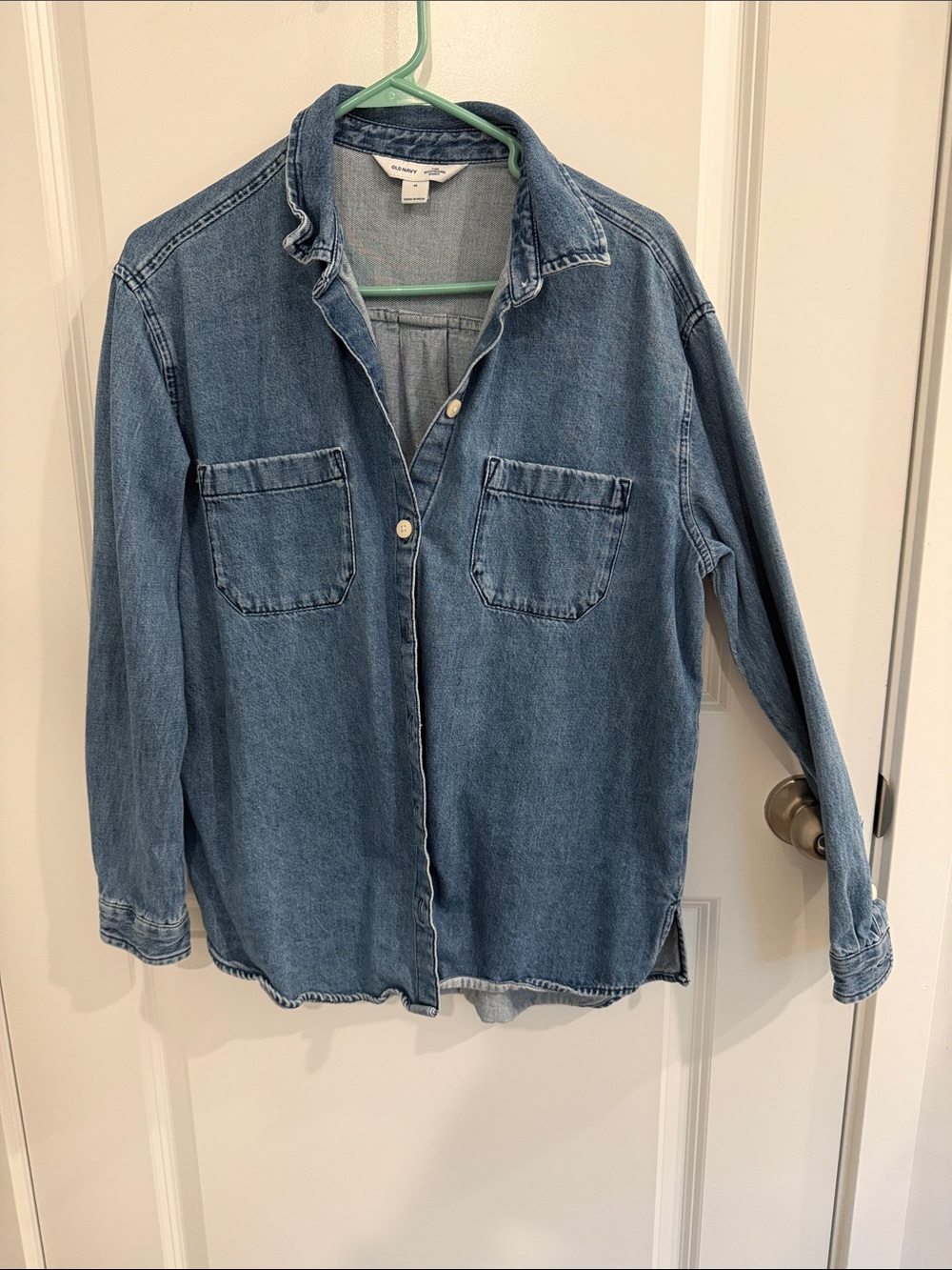 Old Navy Light Blue Denim Boyfriend Shirt